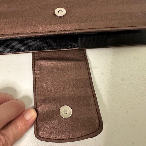 Day Runner Brown Striped Planner Binder Rings 1 1/8" Magnetic Snap calendar - Picture 3 of 11